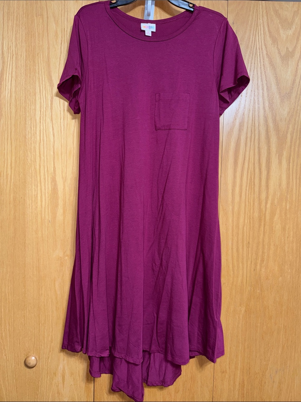 LuLaRoe Carly Cranberry Hi-Low Dress